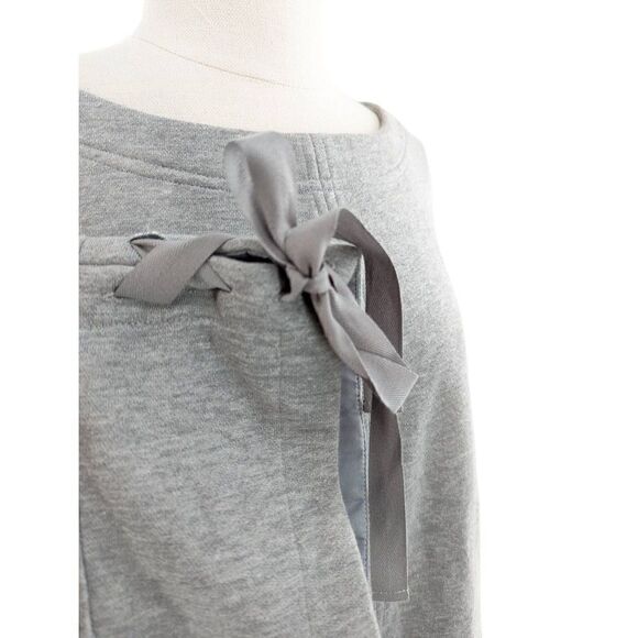 Laundry By Shelli Segal Women Gray Cotton Blend Sweatshirt Dress Size Medium - Picture 7 of 12